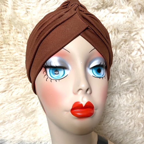 Stunning Chocolate vintage style, retro pinup turban - Picture 1 of 3